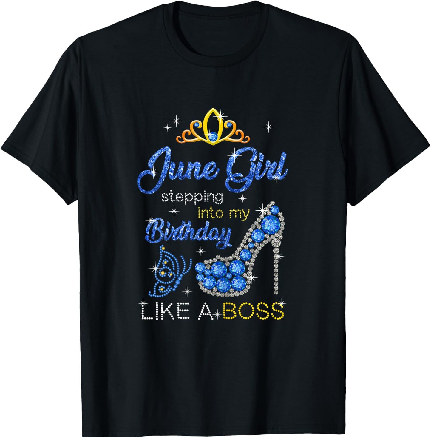 June Girl Stepping Into My Birthday Gift Gemini T-Shirt - T-Shirt | Black