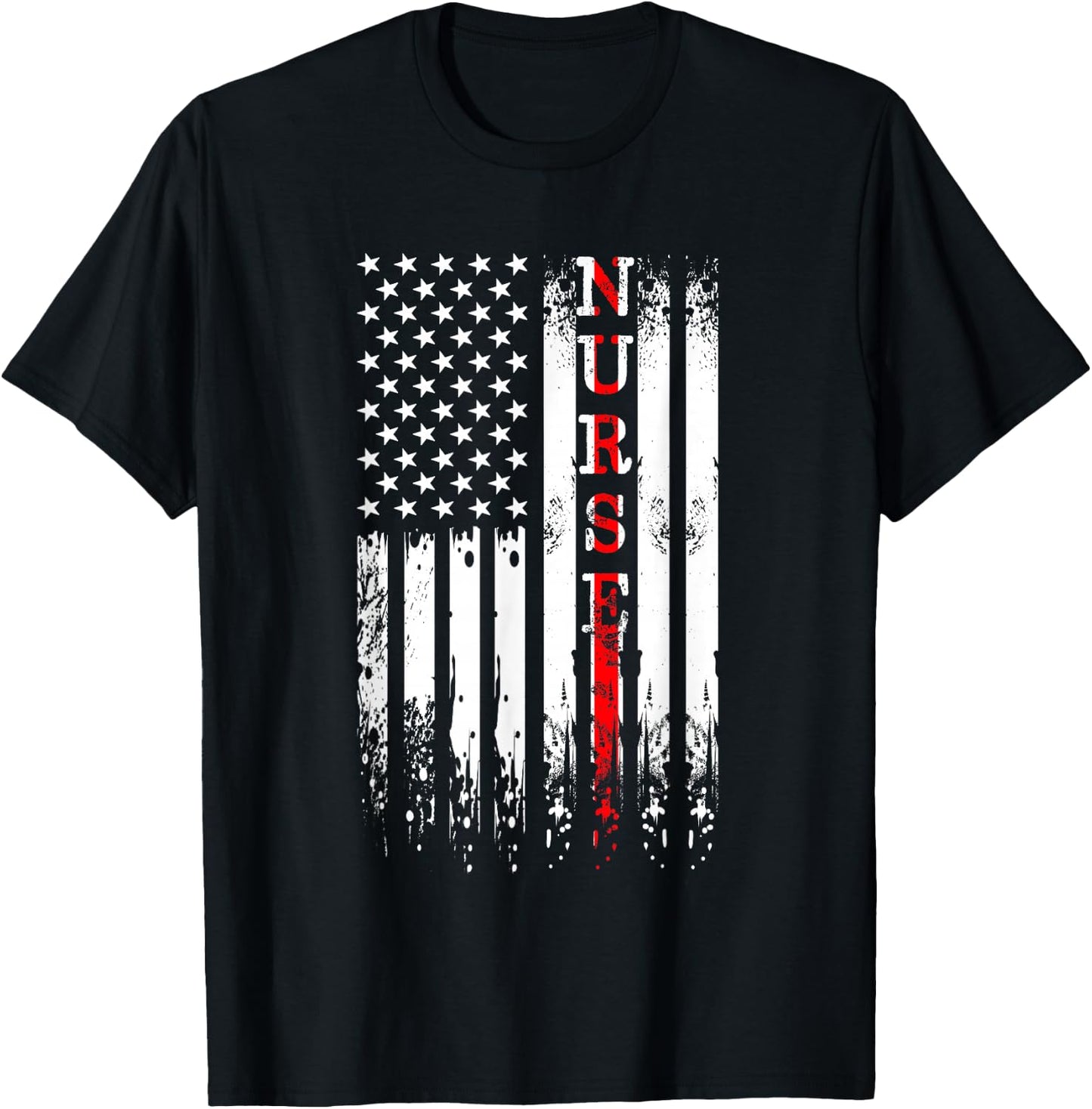 Thin Red Line Nurse - Registered Nurse T-Shirt - T-Shirt | Black