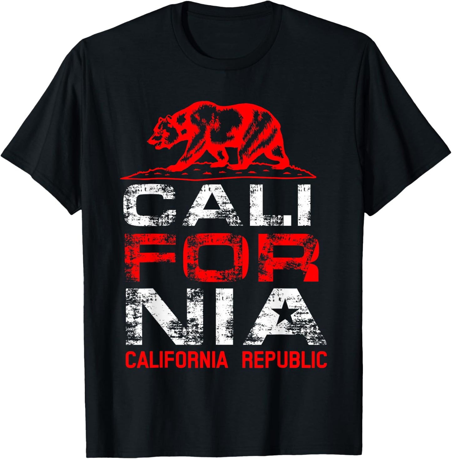 California Republic | Cute North Cali Lovers Gift T-Shirt - T-Shirt | Black
