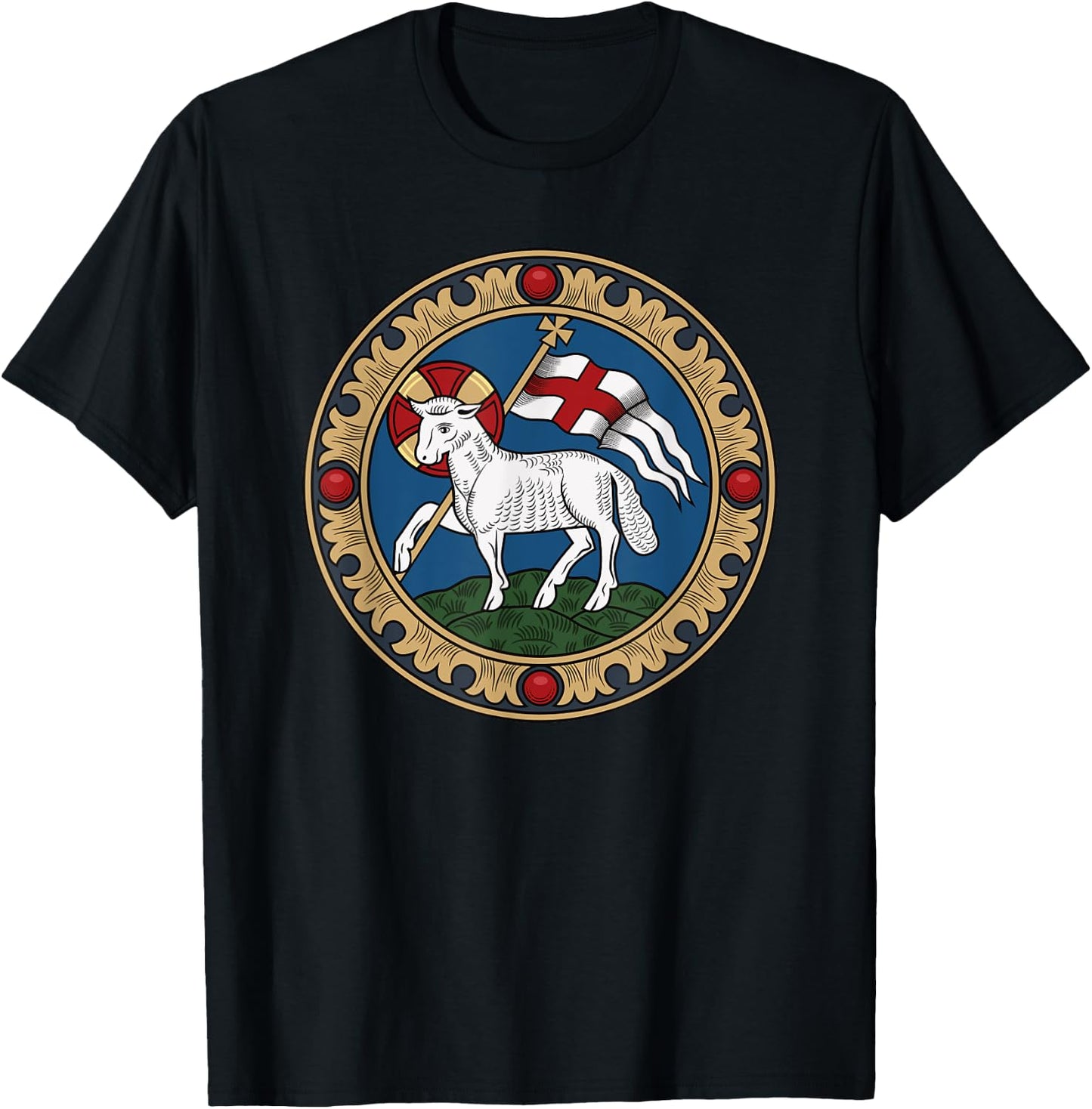 Agnus Dei Lamb of God Jesus Christ T-Shirt - T-Shirt | Black