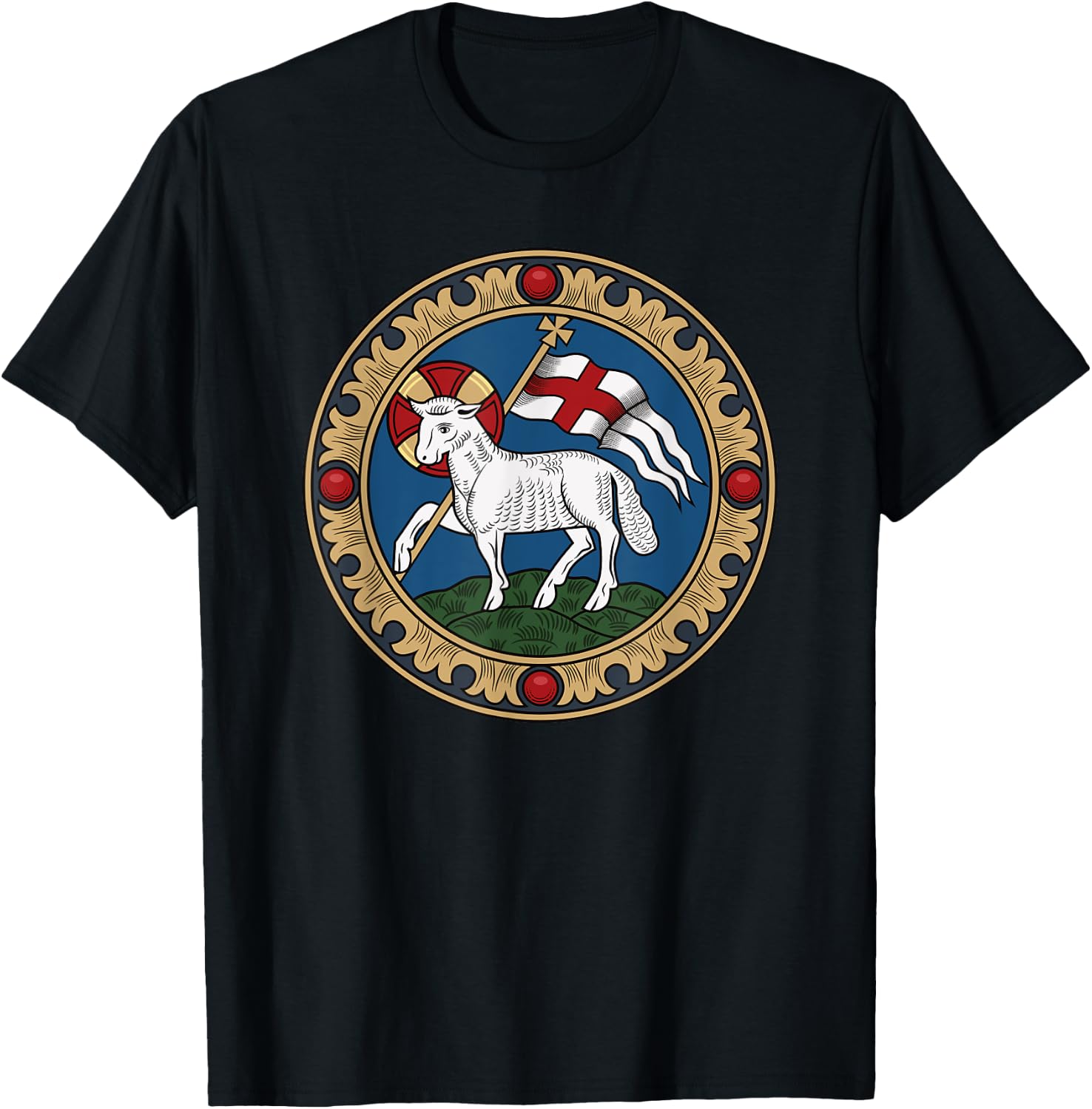 Agnus Dei Lamb of God Jesus Christ T-Shirt - T-Shirt | Black