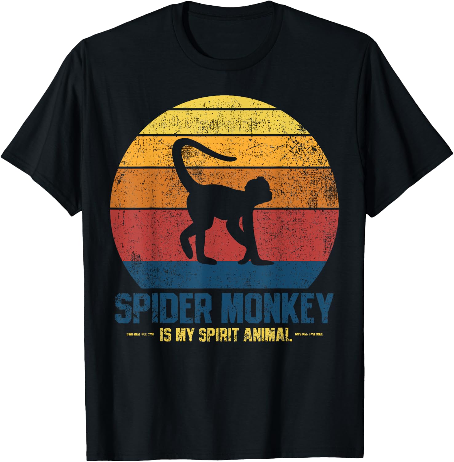 Spider Monkey Vintage T-Shirt - T-Shirt | Black