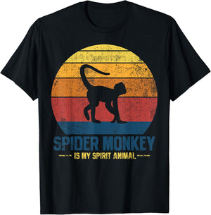 Spider Monkey Vintage T-Shirt - T-Shirt | Black