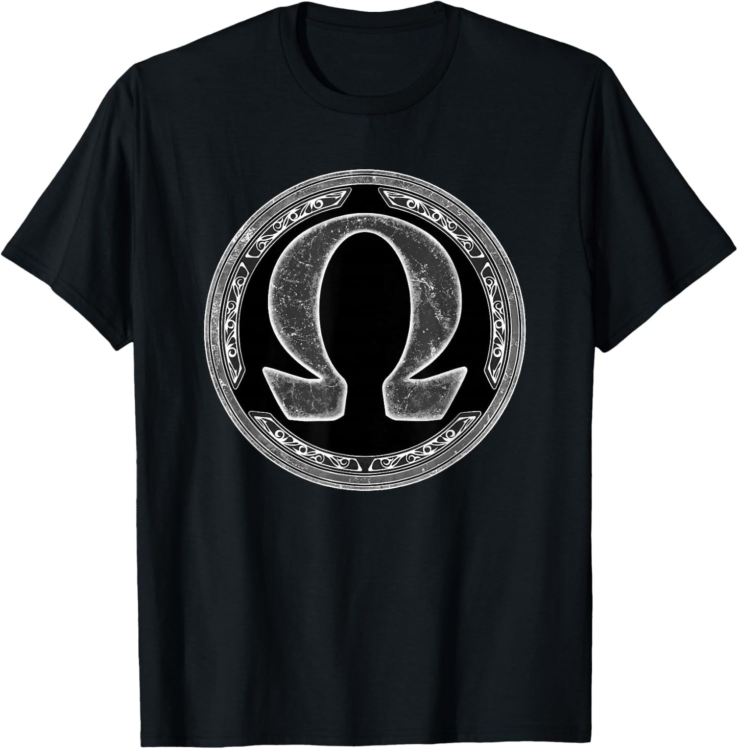 Greek Alphabet Omega Symbol T-Shirt - T-Shirt | Black
