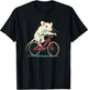 Funny white Rat on red Bike Costume T-Shirt - T-Shirt | Black