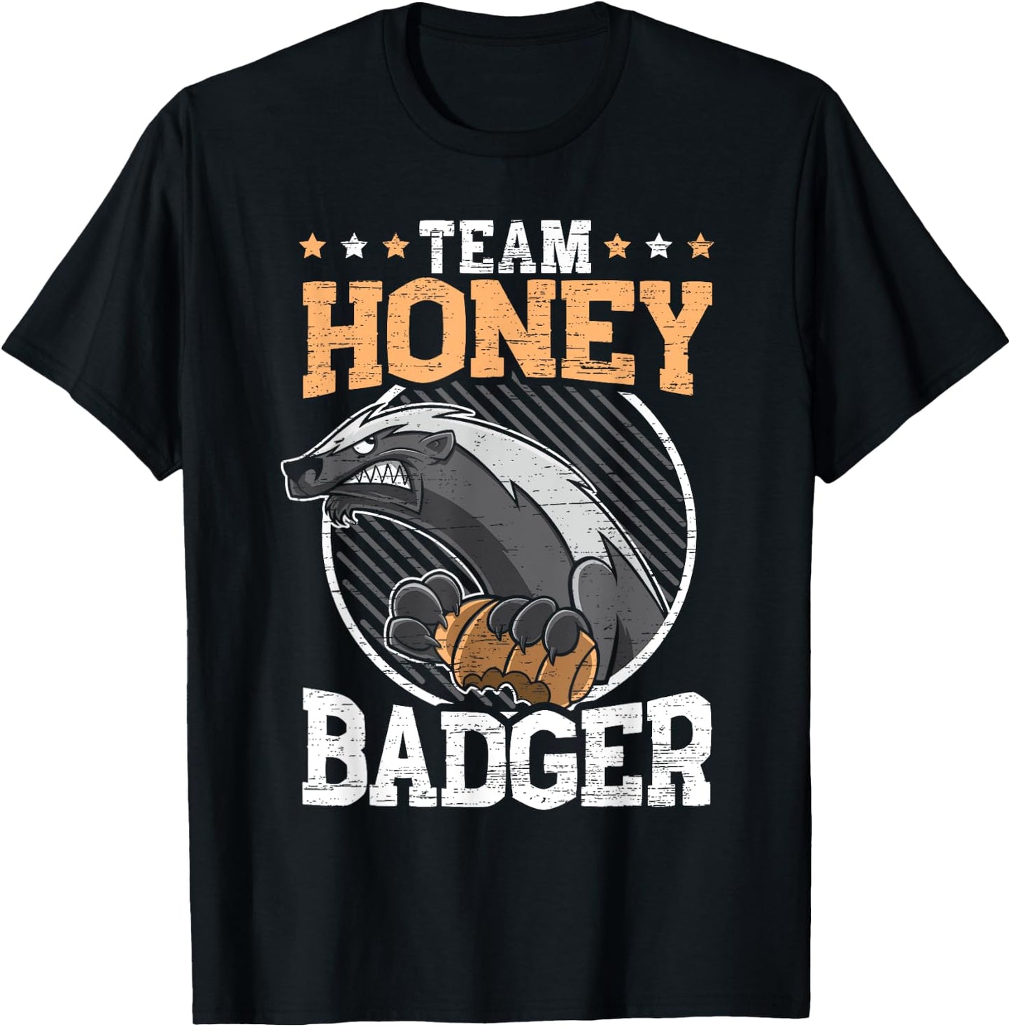 Team Honey Badger Fearless Animal Ratel Courageous Carnivore T-Shirt - T-Shirt | Black