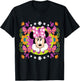 Minnie Mouse - Spring Florals & Butterflies Burst T-Shirt - T-Shirt | Black