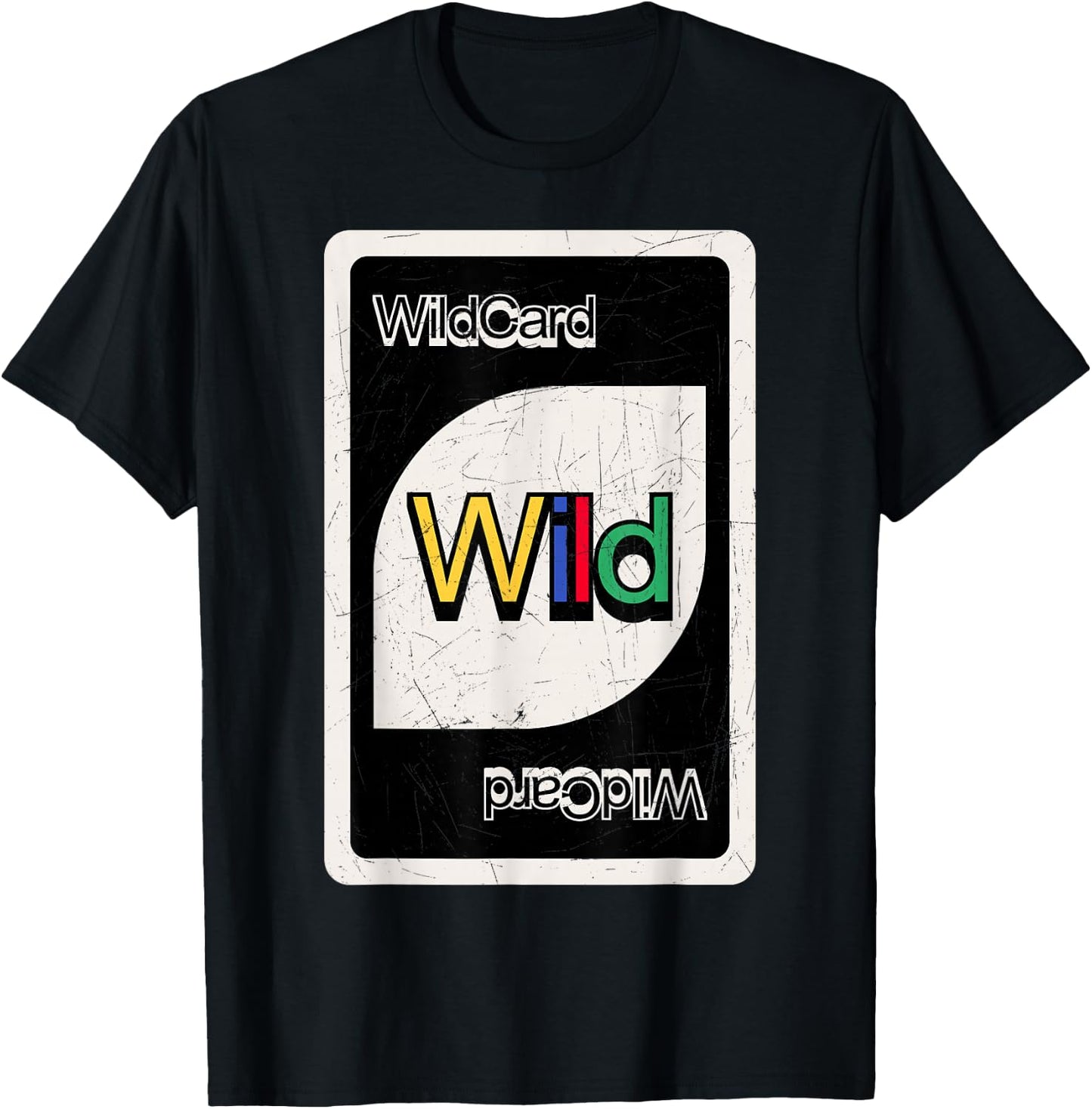 Always Be The Wildcard - Retro Re-Design Wild Card T-Shirt - T-Shirt | Black