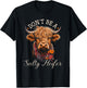 Highland Cow, Dont Be A Salty Heifer, Western Girl Country T-Shirt - T-Shirt | Black