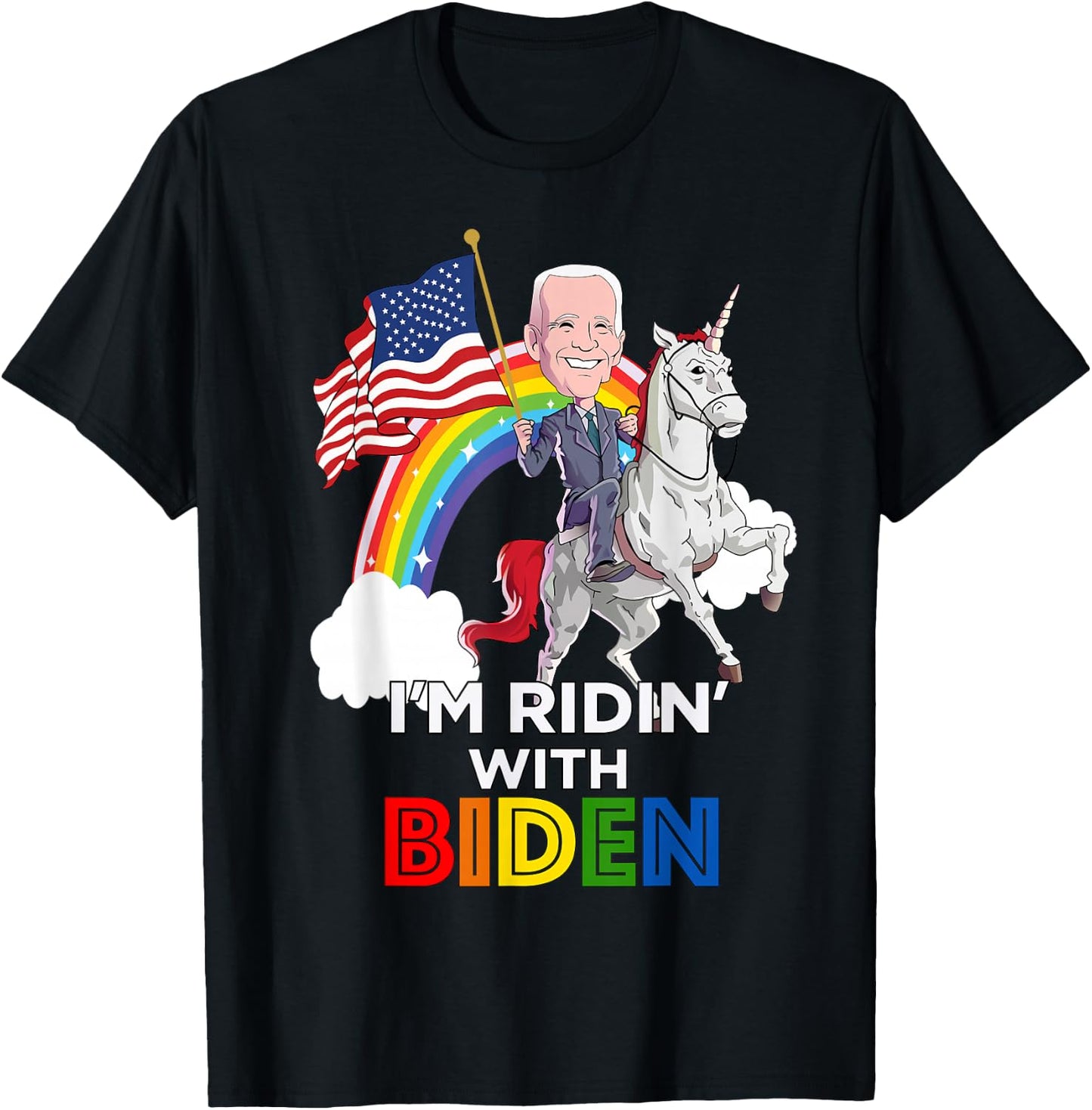 Ridin with Biden T-Shirt - T-Shirt | Black