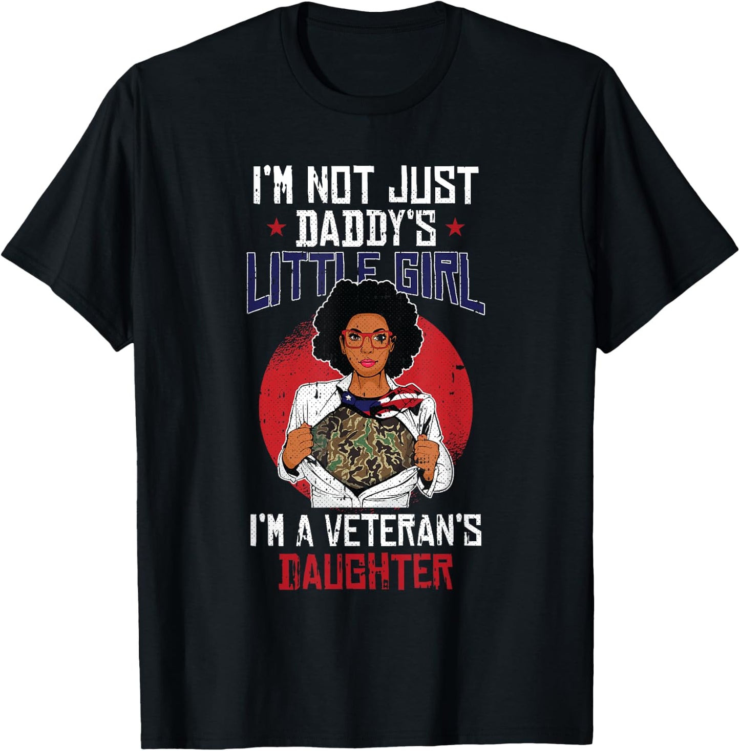 Veteran Daughter Month Of The Military Child Army Kids T-Shirt - T-Shirt | Black