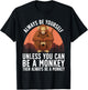 Funny Monkey Design Women Kids Animal Monkey Lover T-Shirt - T-Shirt | Black