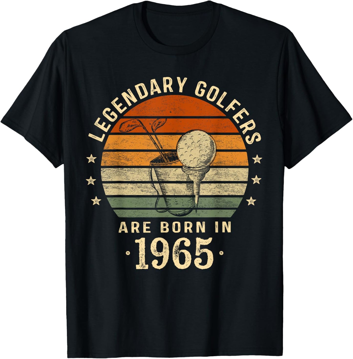 Legendary Golfers Are Born In 1965 59th Birthday Golf Gifts T-Shirt - T-Shirt | Black
