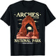 Arches National Park - Retro Hiking & Camping Lover T-Shirt - T-Shirt | Black