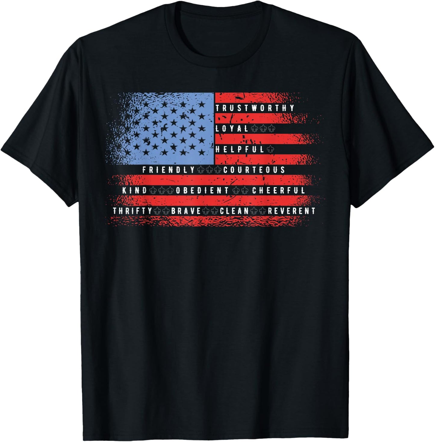 Vintage American Scouting Scout for a Camping Nature Hiking T-Shirt - T-Shirt | Black