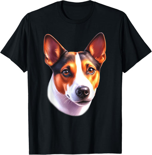 Basenji Dog Portrait T-Shirt - T-Shirt | Black