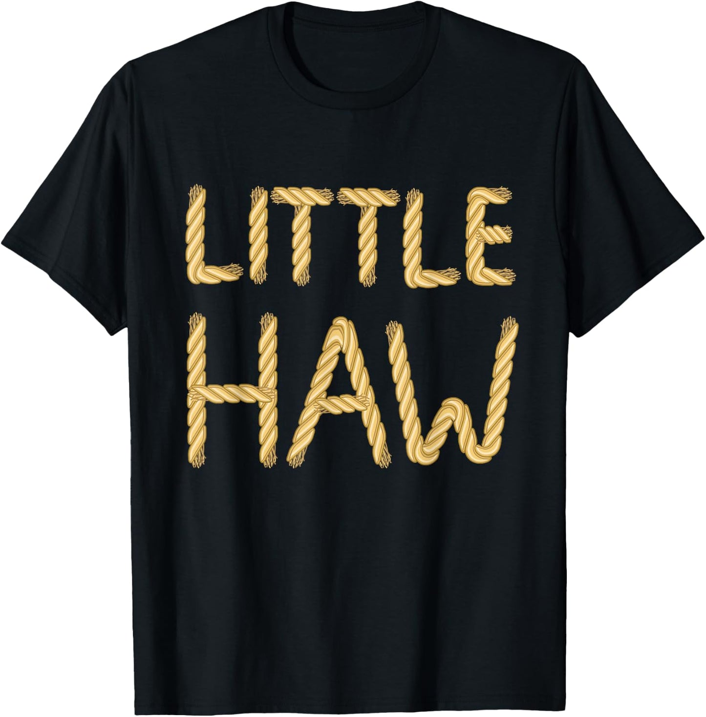 Little Haw Western Theme Country Rope Rodeo Sorority Reveal T-Shirt - T-Shirt | Black