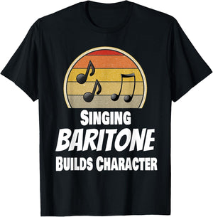 Funny Choir Acapella Singer Singing Baritone Musician Music T-Shirt - T-Shirt | Black