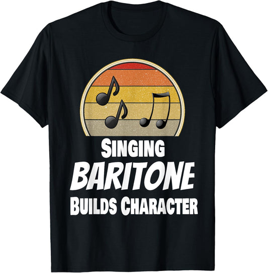 Funny Choir Acapella Singer Singing Baritone Musician Music T-Shirt - T-Shirt | Black