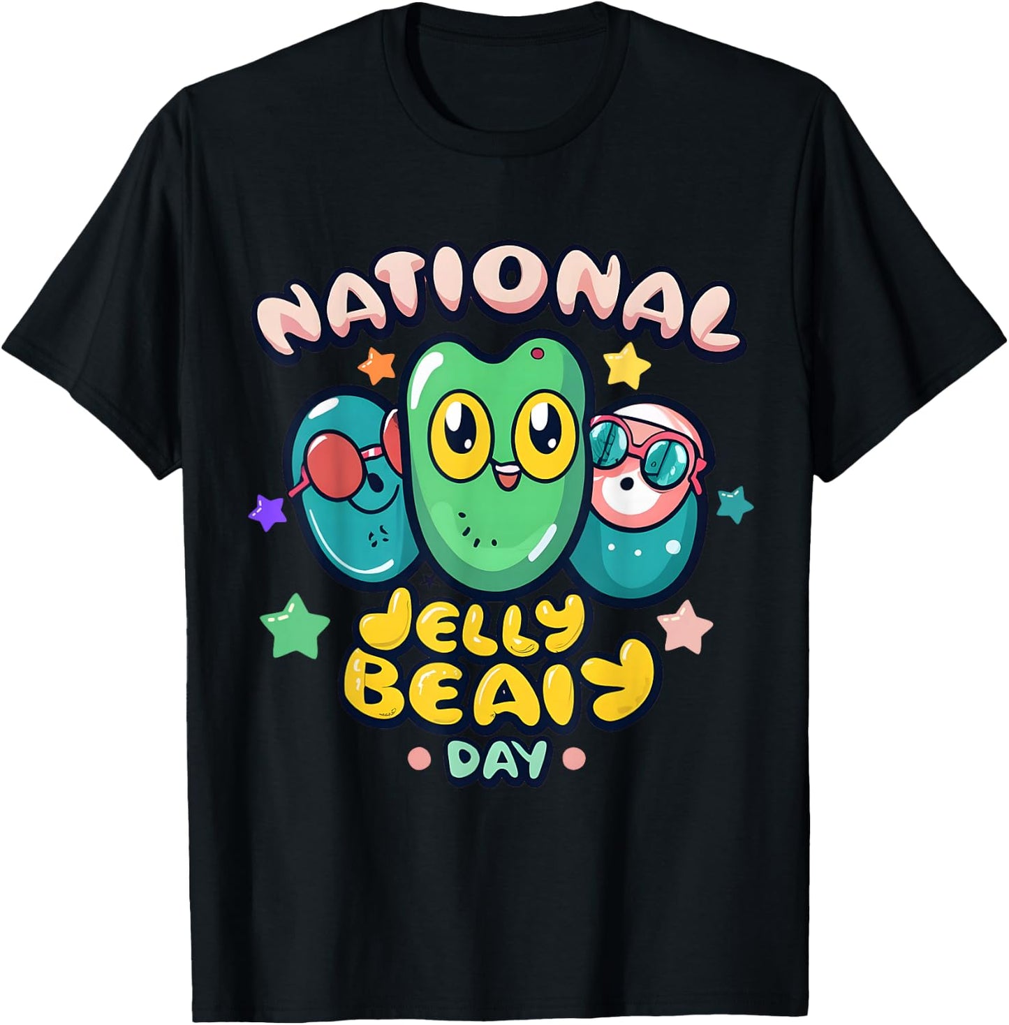 Jellybean Jamboree National JellyBean Day T-Shirt - T-Shirt | Black