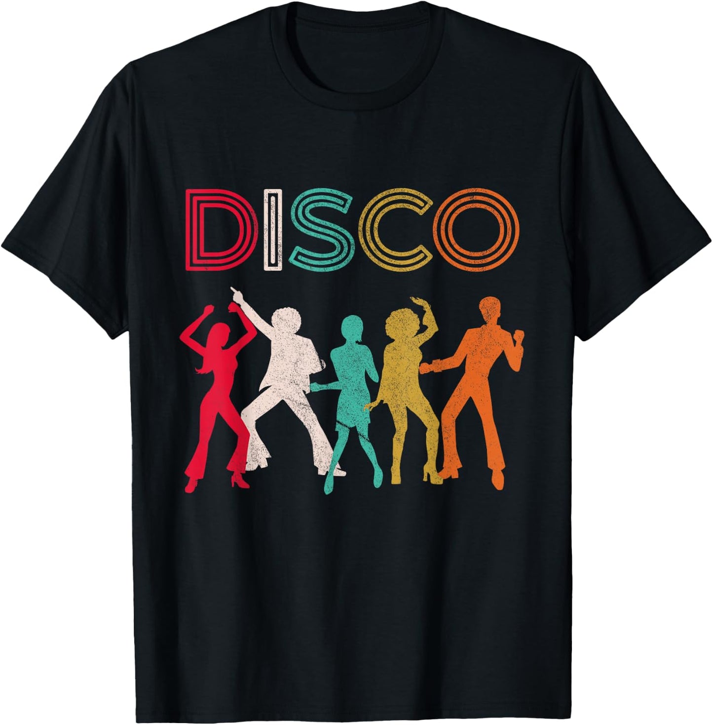 Disco 70s Disco Themed Vintage Retro Dancing T-Shirt - T-Shirt | Black