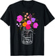Happiness Is Being A Gaga Shirt Gift Grandma Mom Flower T-Shirt - T-Shirt | Black