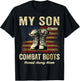 My Son Wears Combat Boots Proud Army Mom Veteran Son T-Shirt - T-Shirt | Black