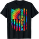American Flag US Grandpa Tie Dye Father's Day 4th Of July Women Men T-Shirt - T-Shirt | Black