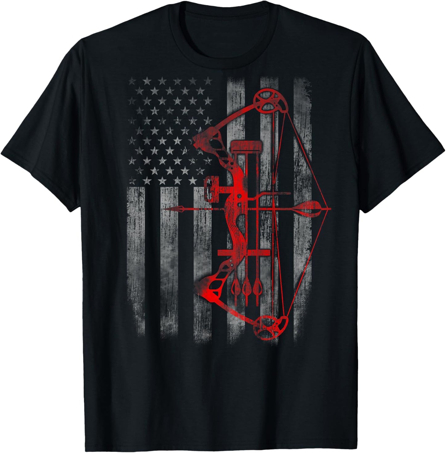 Bow Hunting Flag Archery T-Shirt - T-Shirt | Black