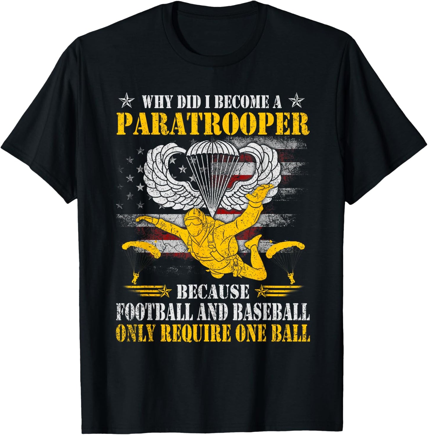 82nd 101st Airborne Paratrooper Jump , Veterans Day T-Shirt - T-Shirt | Black