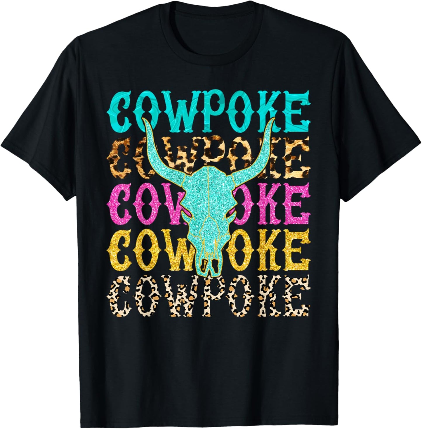 Western Cowpoke, I'm Just a Cowpoke In The Big Rodeo Retro T-Shirt - T-Shirt | Black