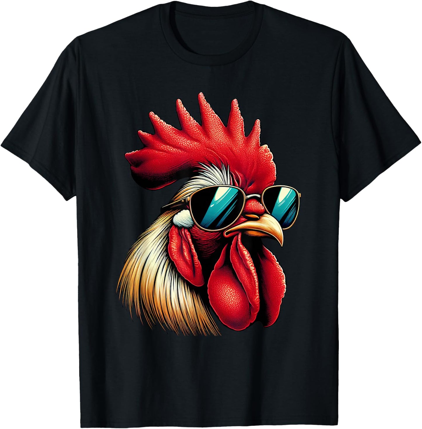 Cool Rooster Design Women Kids Chicken Rooster Lover T-Shirt - T-Shirt | Black