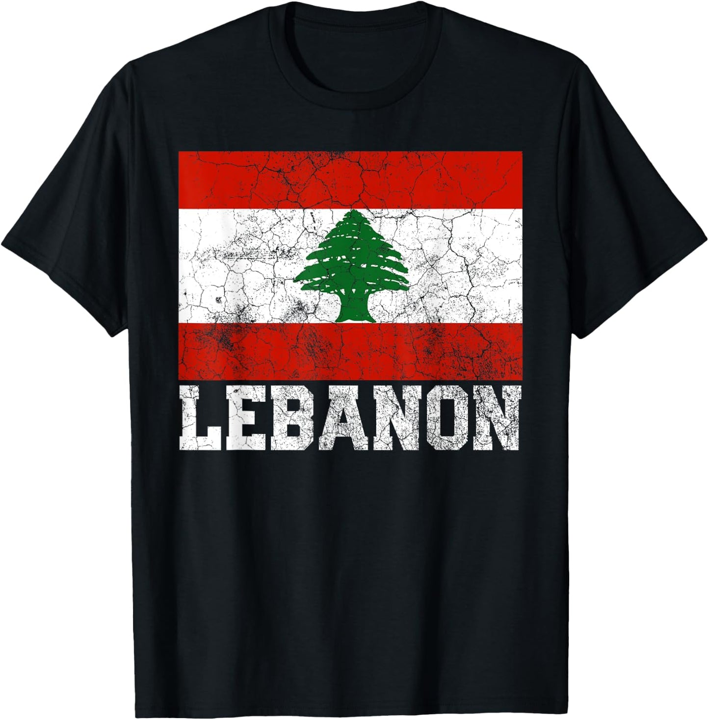 Lebanon Lebanese Flag Pride Family Roots Men Women Gift T-Shirt - T-Shirt | Black