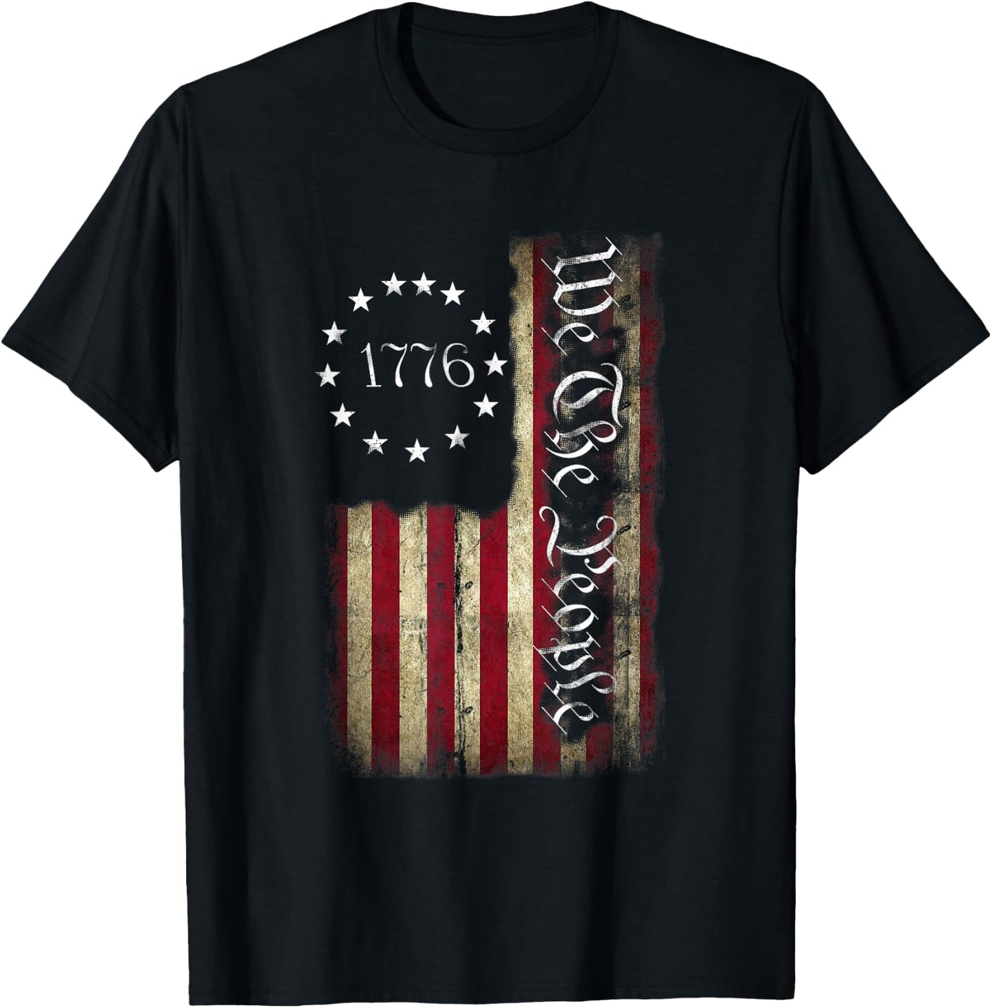 1776 We The People Patriotic American Constitution T-Shirt - T-Shirt | Black