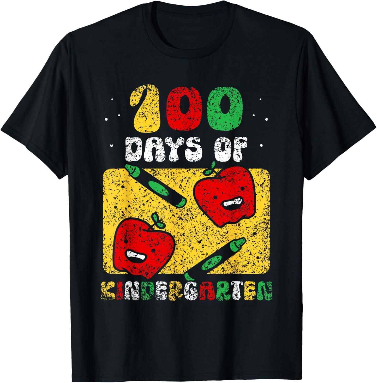 100 Days Of Kindergarten Child Kids Cute T-Shirt - T-Shirt | Black