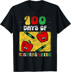 100 Days Of Kindergarten Child Kids Cute T-Shirt - T-Shirt | Black