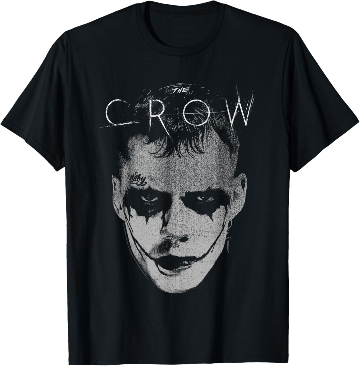 The Crow Official -Adults - Black - Small - Short Sleeve - - Modern - Movie-Themed - Letter Print T-Shirt - T-Shirt | Black