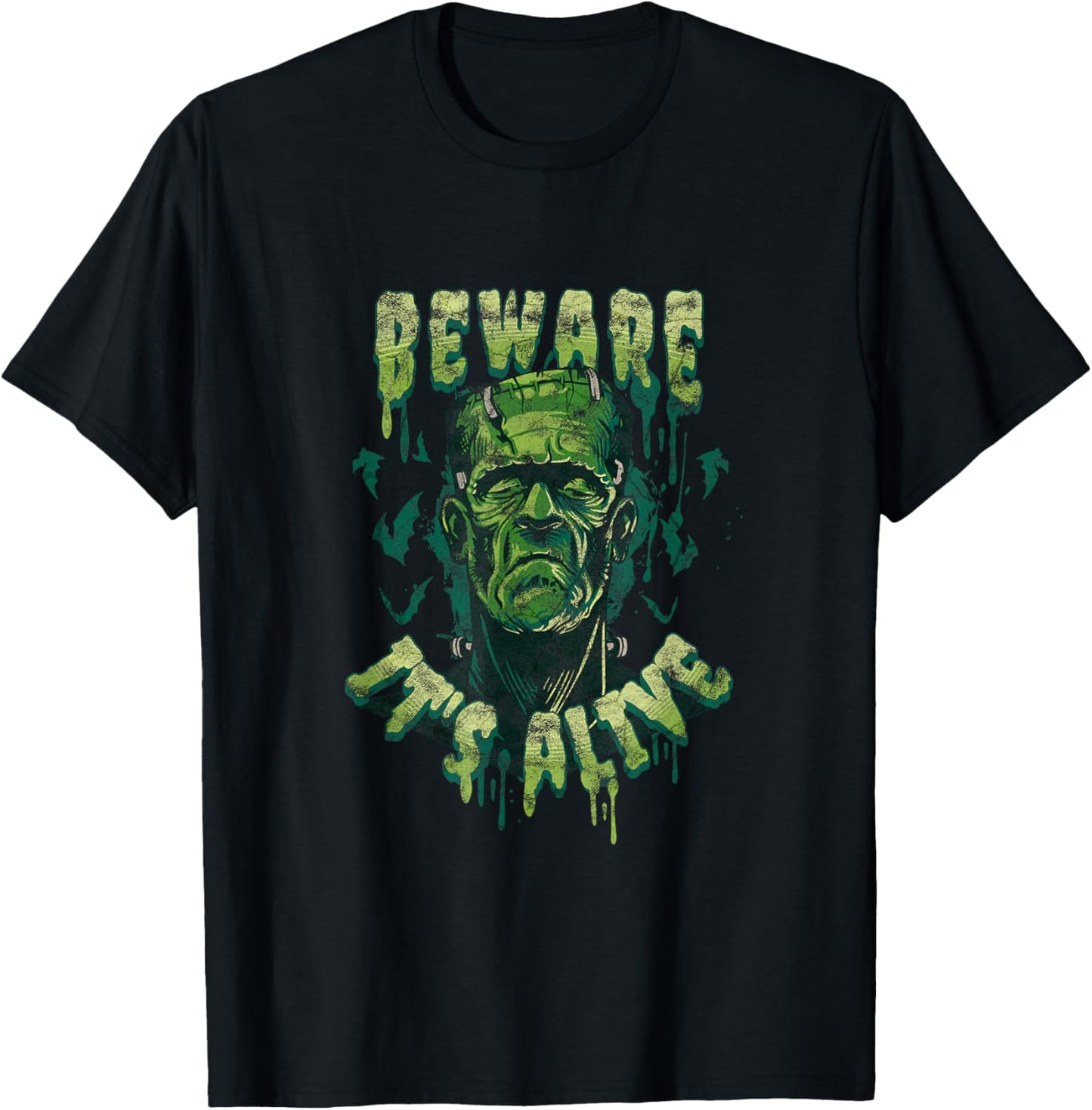 Beware It's Alive Frankenstein's Monster Halloween T-Shirt - T-Shirt | Black