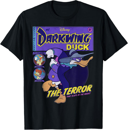 Disney Darkwing Duck Black : Classic Fit, , Adult, Short Sleeve T-Shirt - T-Shirt | Black