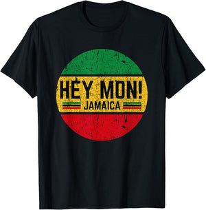 Hey Mon Jamaica Vintage T-Shirt - T-Shirt | Black