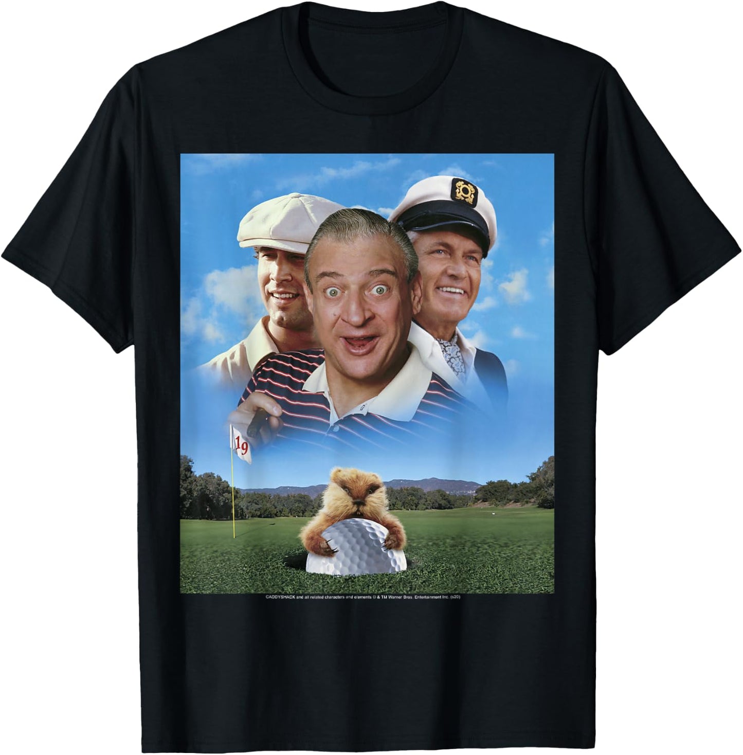 Caddyshack Group Shot Poster T-Shirt - T-Shirt | Black