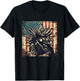 Patriotic American Flag Biker Motorcycle T-Shirt - T-Shirt | Black