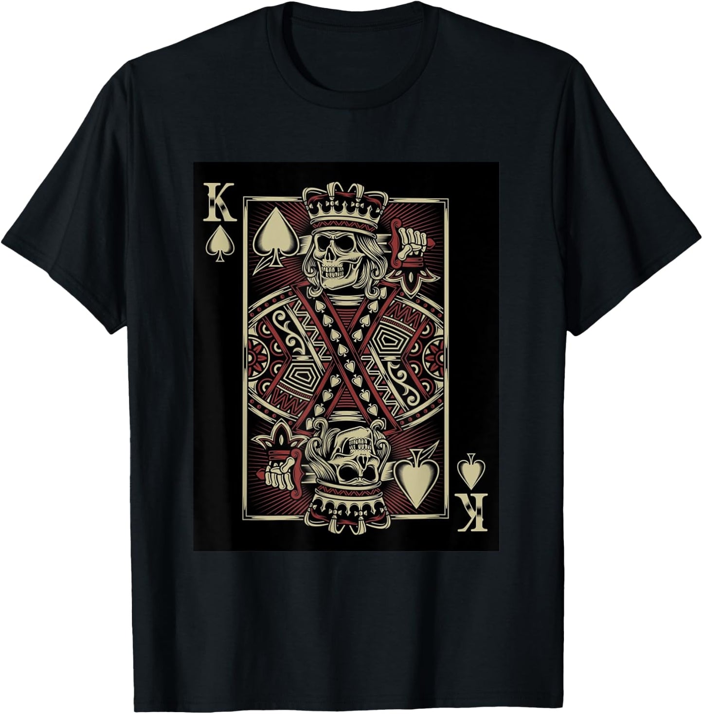 King of Death Grim Reaper Playing Card T-Shirt - T-Shirt | Black