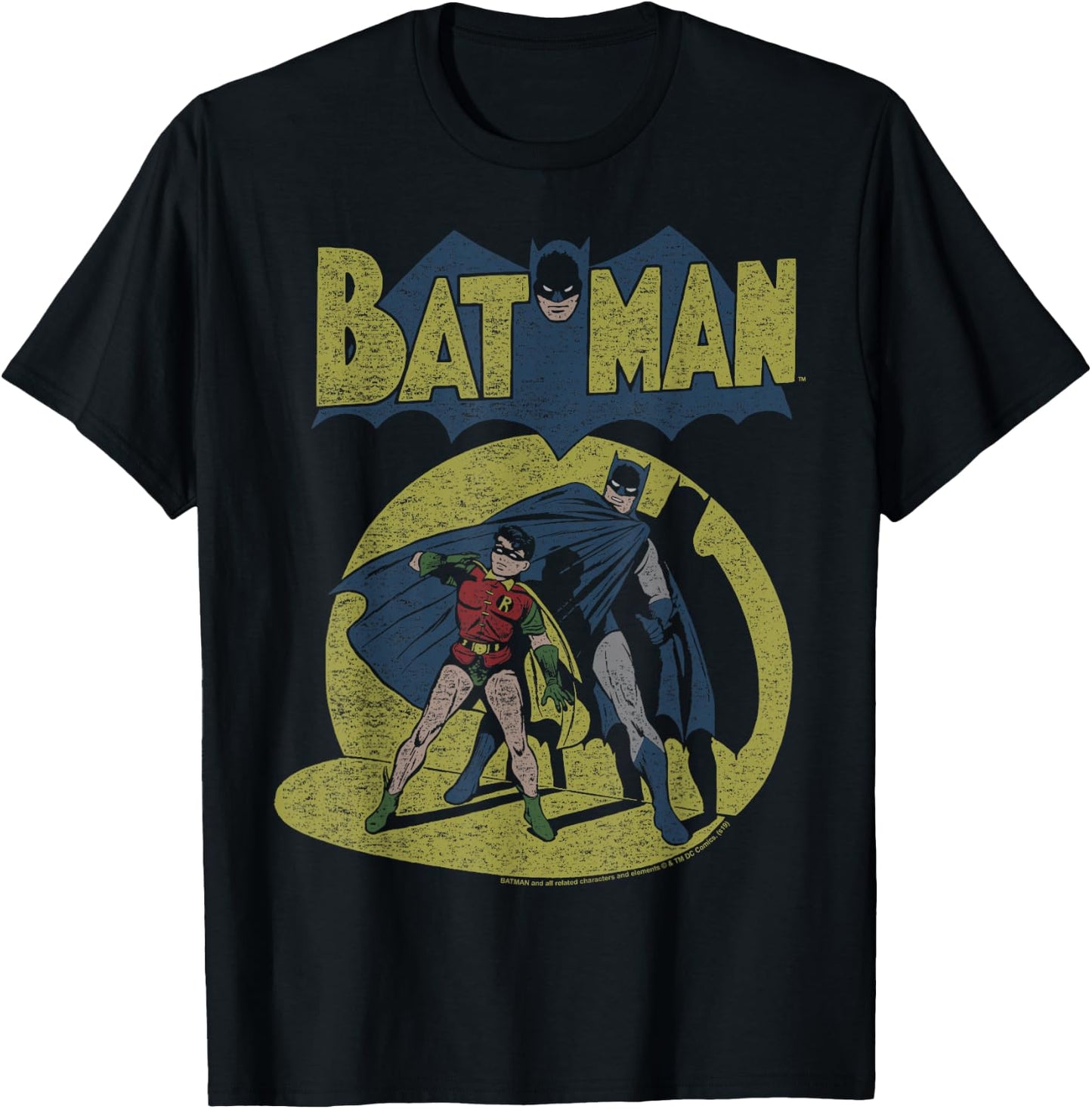 DC Comics Batman Vintage Spotlight Small T-Shirt - T-Shirt | Black