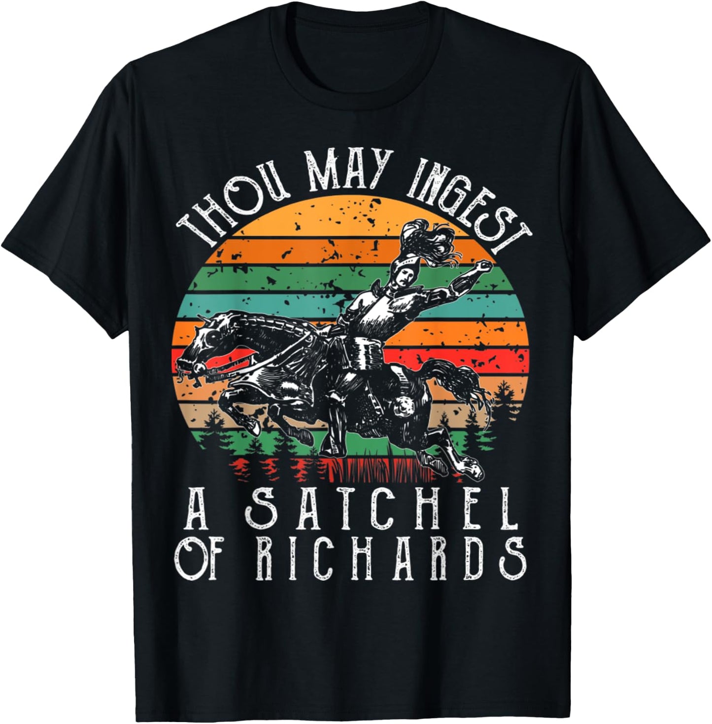 Vintage thou may ingest a satchel of Richards T-Shirt - T-Shirt | Black