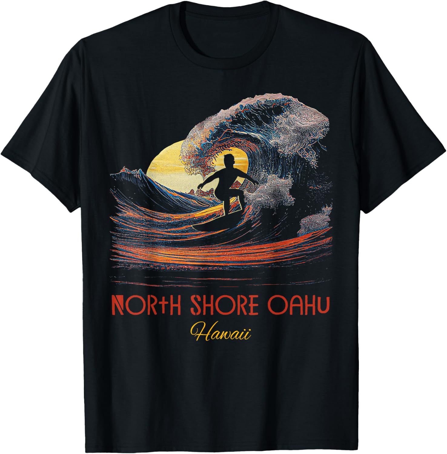 North Shore Oahu Hawaii T-Shirt - T-Shirt | Black