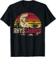 Rhys Saurus Funny Personalized Dinosaur T Rex Boys Name T-Shirt - T-Shirt | Black