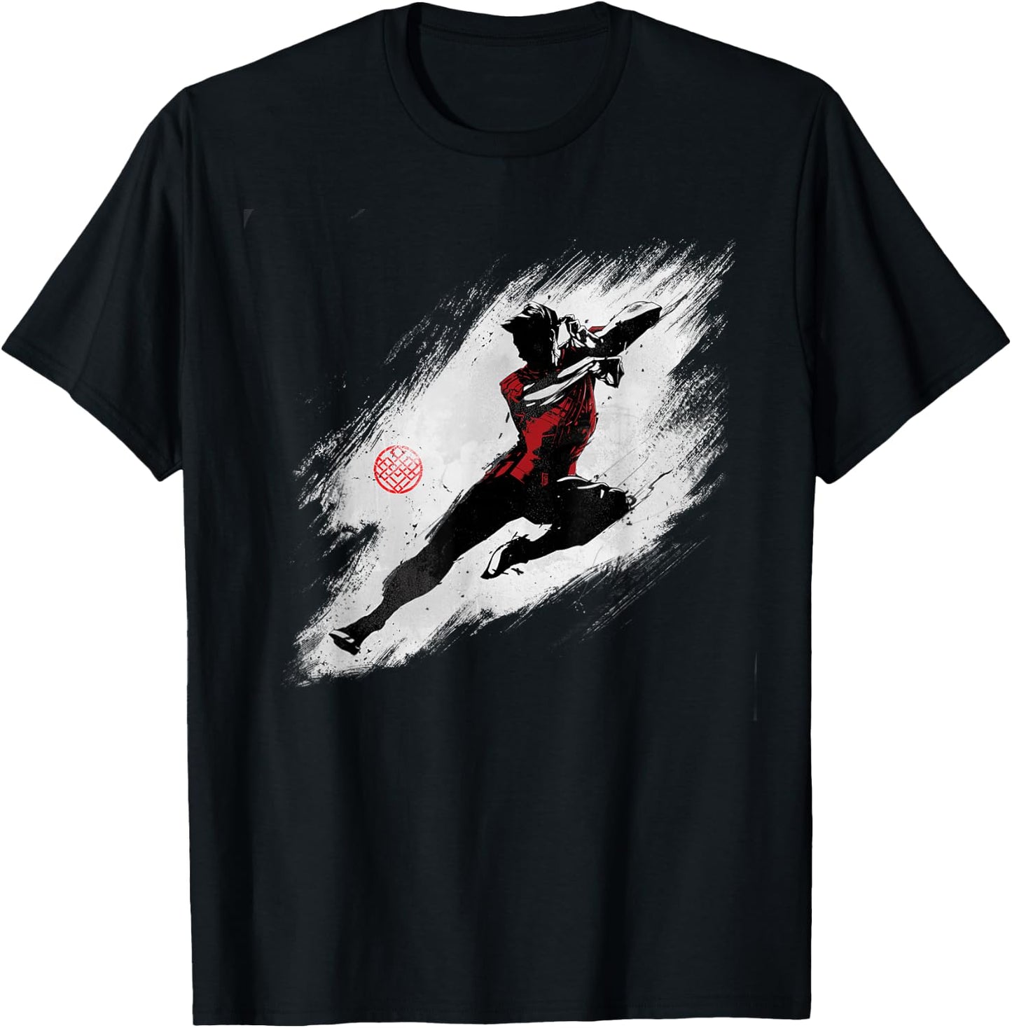 Marvel Shang-Chi and the Legend of the Ten Rings Ink Drawing T-Shirt - T-Shirt | Black