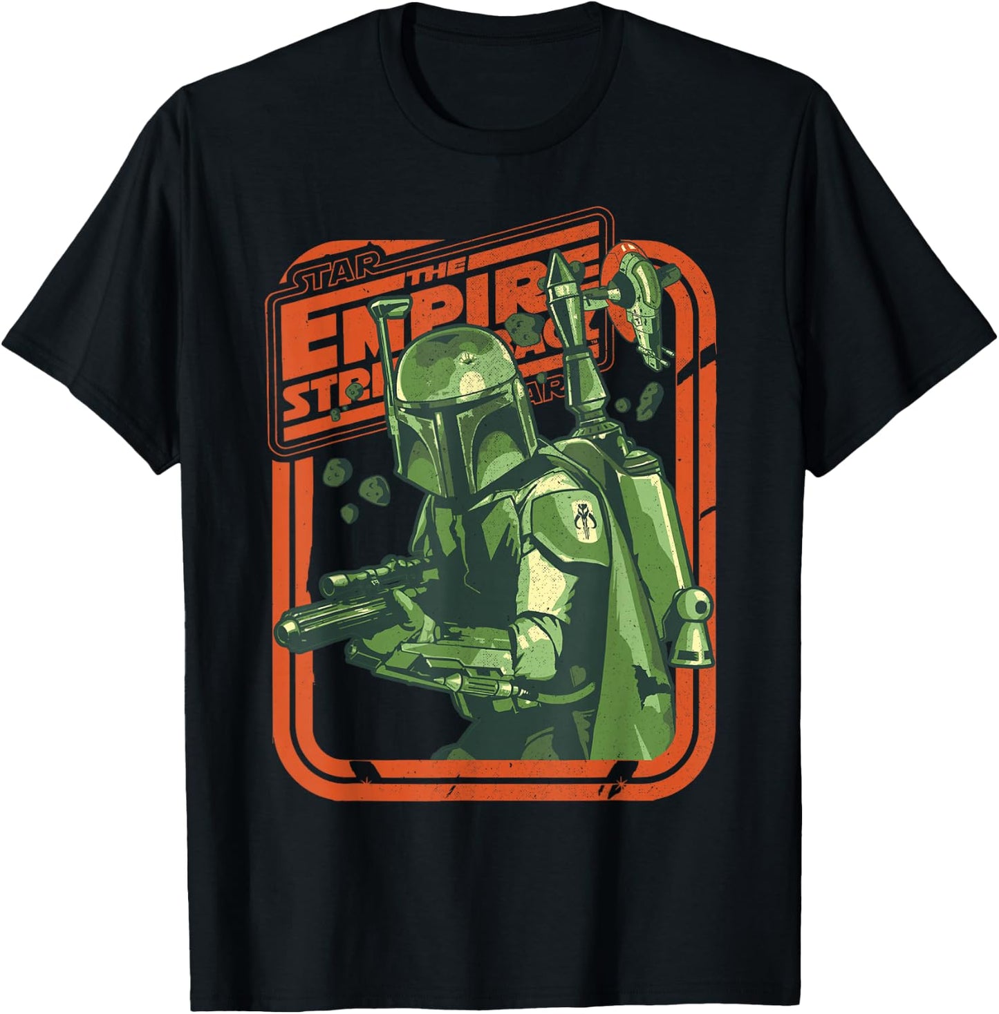 Star Wars The Empire Strikes Back Boba Fett Modern Portrait T-Shirt - T-Shirt | Black