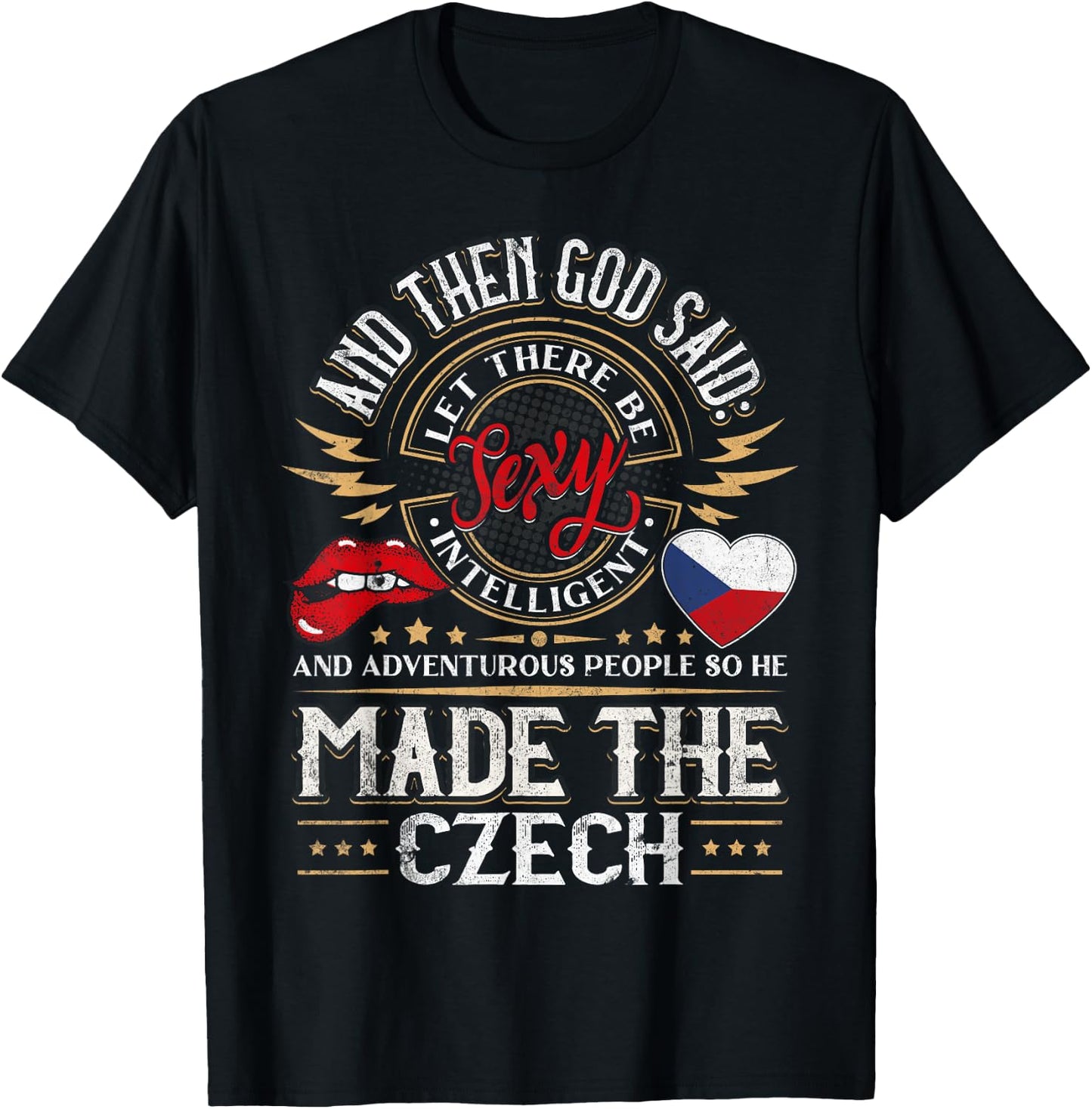 Czech Republic Flag Souvenirs for Czechs Men & Women T-Shirt - T-Shirt | Black